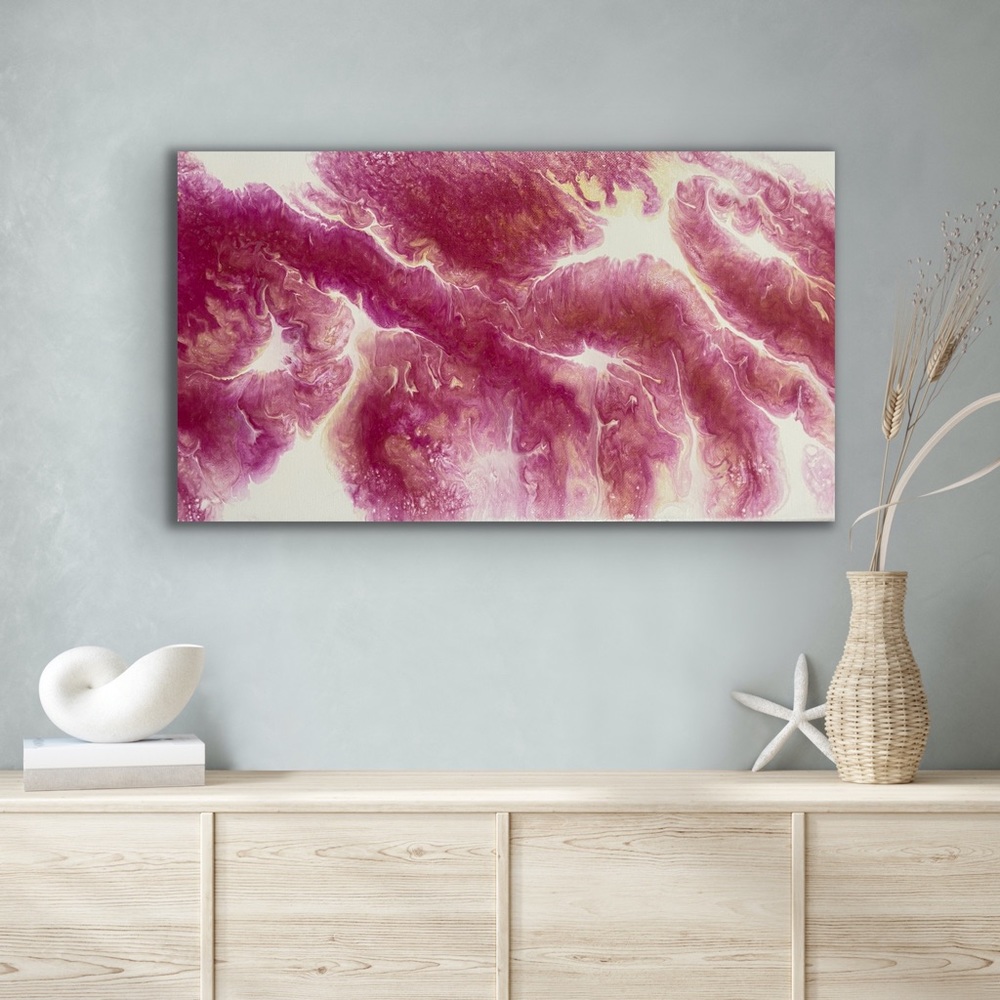 Painting - Fluid Art on 10x20 Canvas